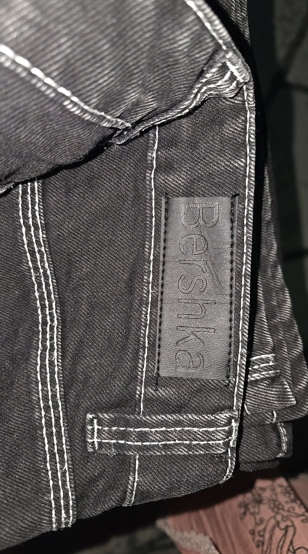 Siyah renk beyaz spor dikişli, yüksek bel, %100 Pamuk - Görsel 5