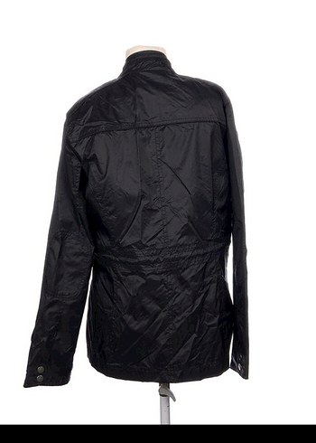 Siyah Fermuarlı Yağmurluk Ceket - Görsel 3