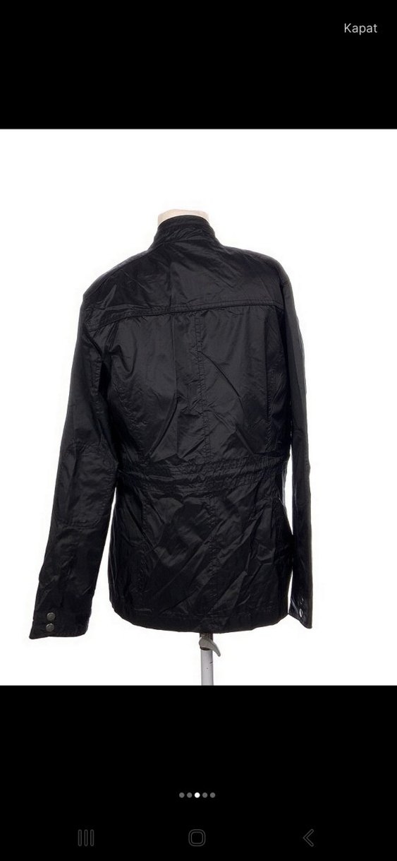 Siyah Fermuarlı Yağmurluk Ceket - Görsel 3