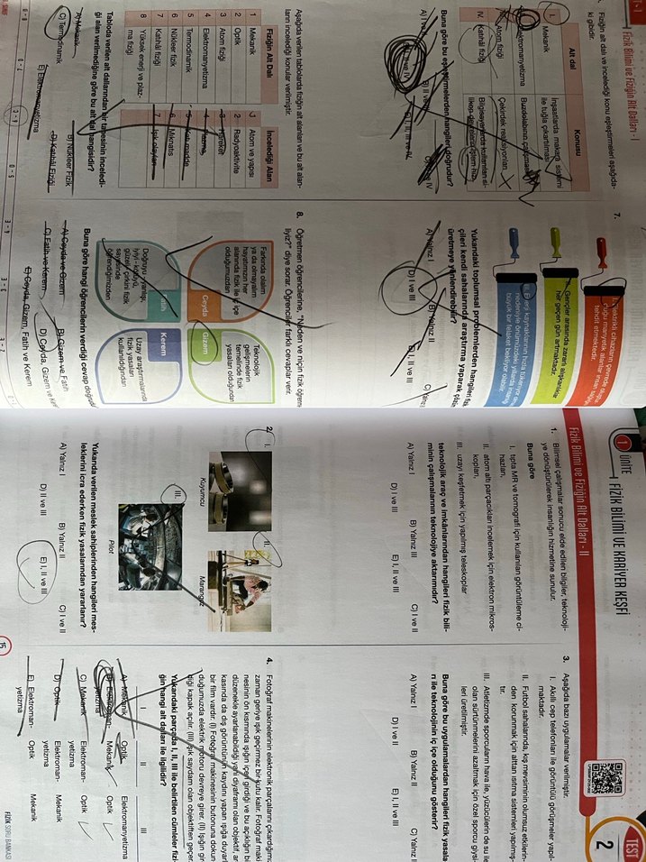 9. Sınıf Maarif model limit yayınları etkinlikli fizik kitabı - Görsel 3