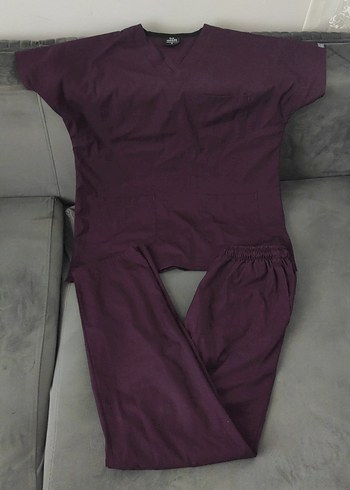 Moodamedical Mürdüm Likralı Kumaş Cerrahi Takım V Yaka Forma - Görsel 6