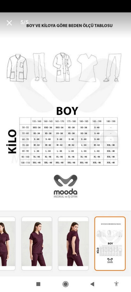 Moodamedical Mürdüm Likralı Kumaş Cerrahi Takım V Yaka Forma - Görsel 5