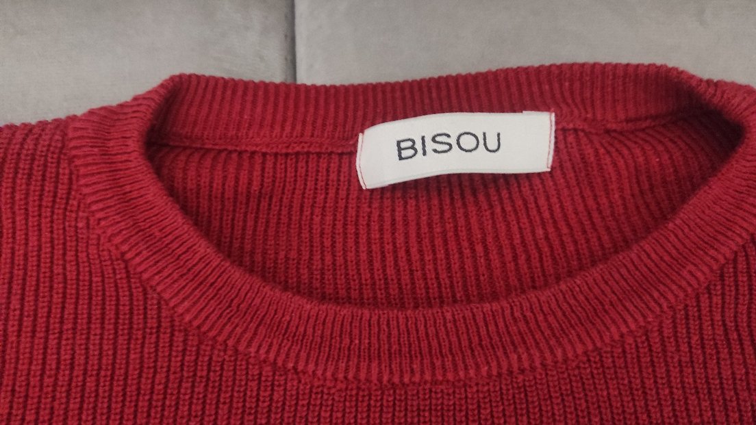 Kırmızı İnce Örgü Kadın Kazak - Görsel 4