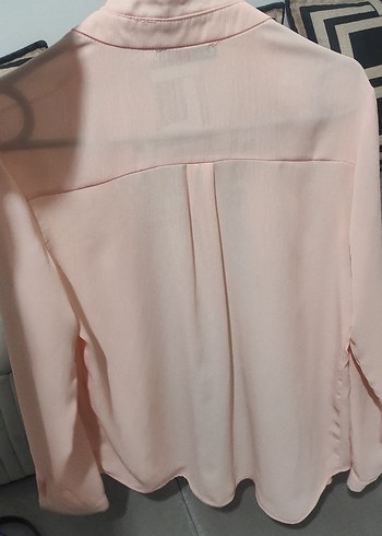 Pudra Pembe Uzun Kollu Kadın Gömlek - Görsel 2