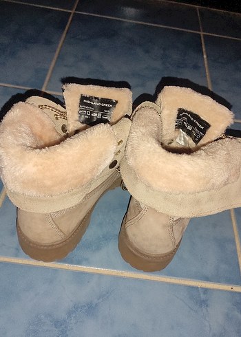 Bej Süet Kadın Botu, Kürklü - Görsel 9