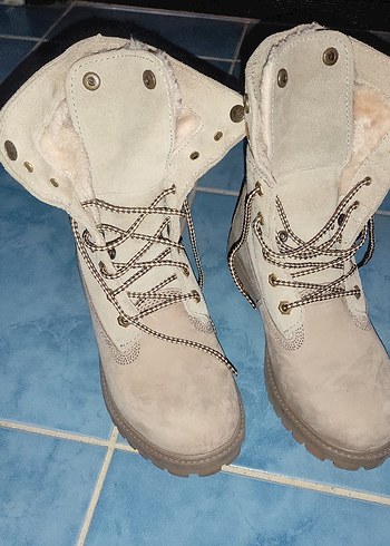 Bej Süet Kadın Botu, Kürklü - Görsel 4