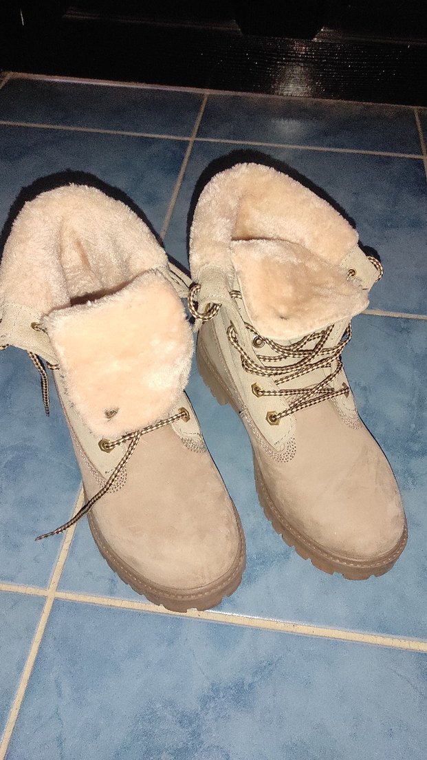 Bej Süet Kadın Botu, Kürklü - Görsel 3