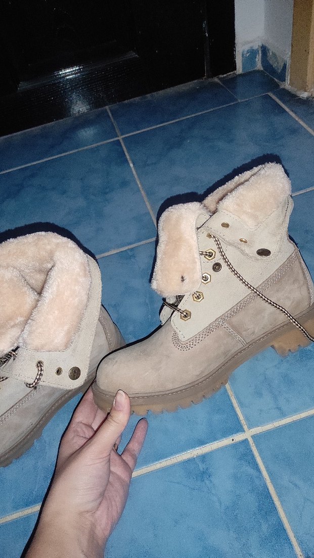 Bej Süet Kadın Botu, Kürklü - Görsel 2