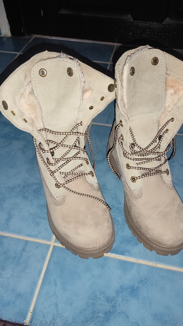 Bej Süet Kadın Botu, Kürklü - Görsel 4