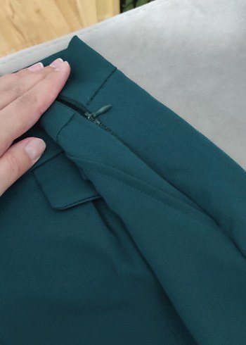 Düğmeli Cep Detaylı Kumaş Pantolon - Görsel 6