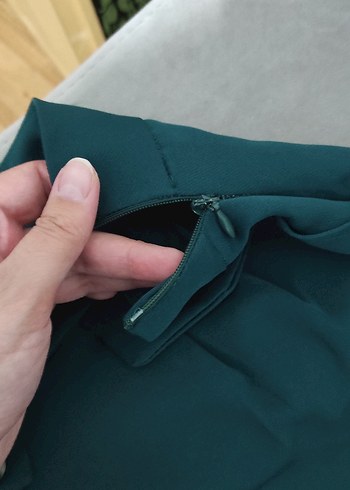 Düğmeli Cep Detaylı Kumaş Pantolon - Görsel 7