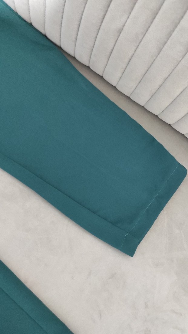 Düğmeli Cep Detaylı Kumaş Pantolon - Görsel 3