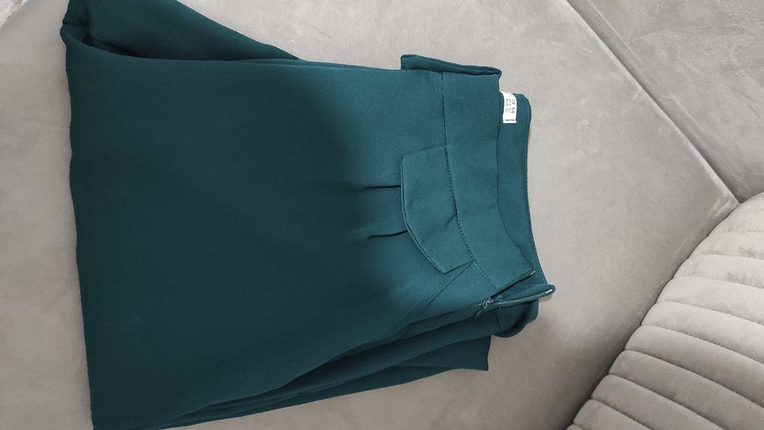 Düğmeli Cep Detaylı Kumaş Pantolon - Görsel 4