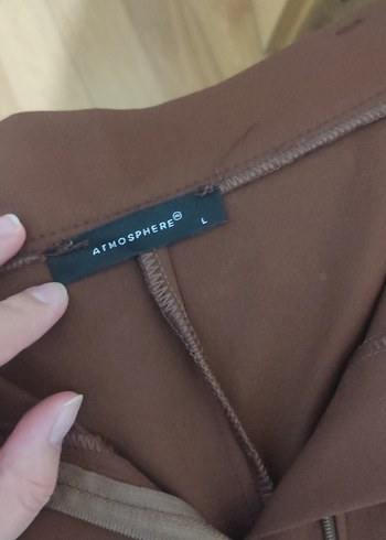 Kadın Kahverengi Pilili Kumaş Pantolon - Görsel 4