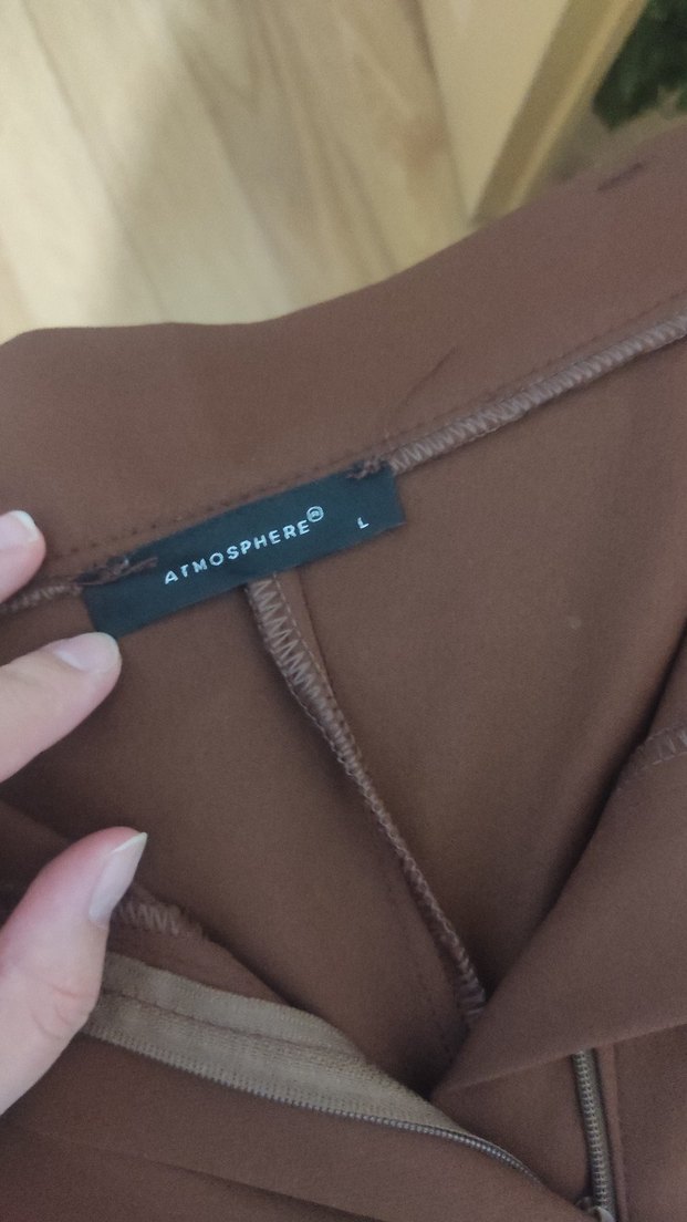 Kadın Kahverengi Pilili Kumaş Pantolon - Görsel 4