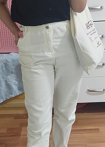 Kırık Beyaz pantolon - Görsel 2