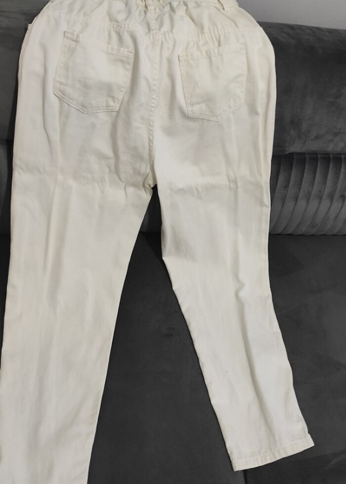 Kırık Beyaz pantolon - Görsel 3