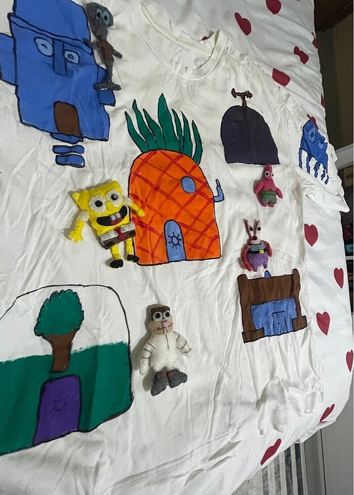 Süngerboob figürlü tişört - Görsel 2