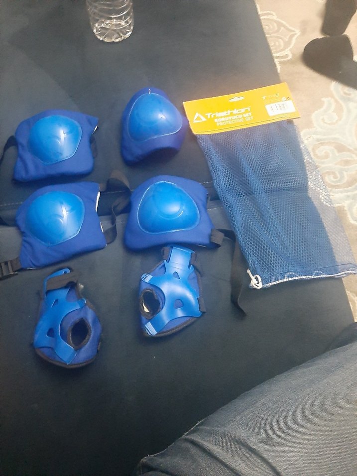 Mavi Motosiklet Diz Koruyucu Seti Velcro - Görsel 2