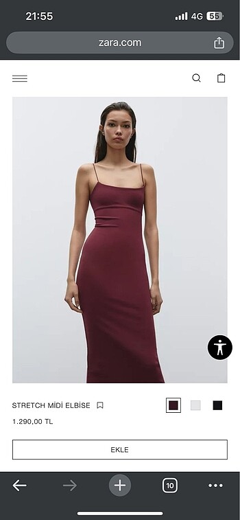 Zara midi elbise