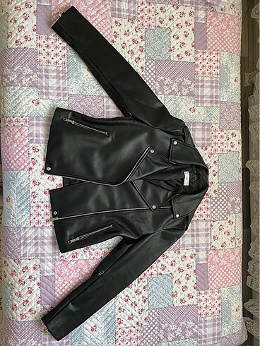 Mango Suni Deri Biker Ceket