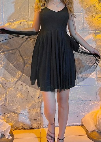 Siyah Straplez Gotik Midi Elbise