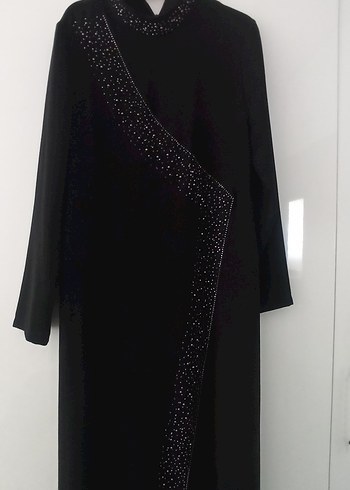 Siyah Uzun Kollu Pullu Gotik Kadın Elbise
