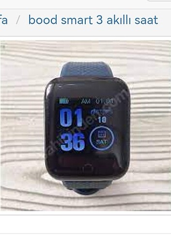 Bood Smart Watch 3 Akıllı Saat Mavi 