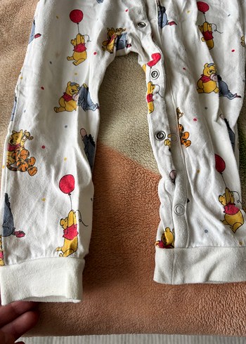 Beyaz Baskılı Pamuklu Bebek Tulumları 2'li - Görsel 5