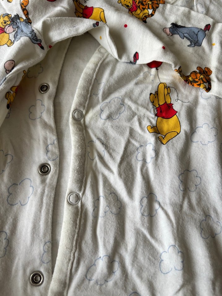 Beyaz Baskılı Pamuklu Bebek Tulumları 2'li - Görsel 4