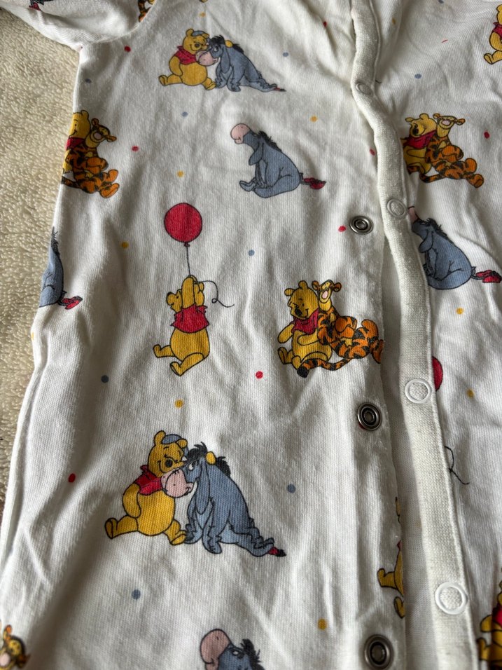 Beyaz Baskılı Pamuklu Bebek Tulumları 2'li - Görsel 3