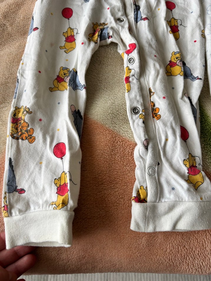 Beyaz Baskılı Pamuklu Bebek Tulumları 2'li - Görsel 5