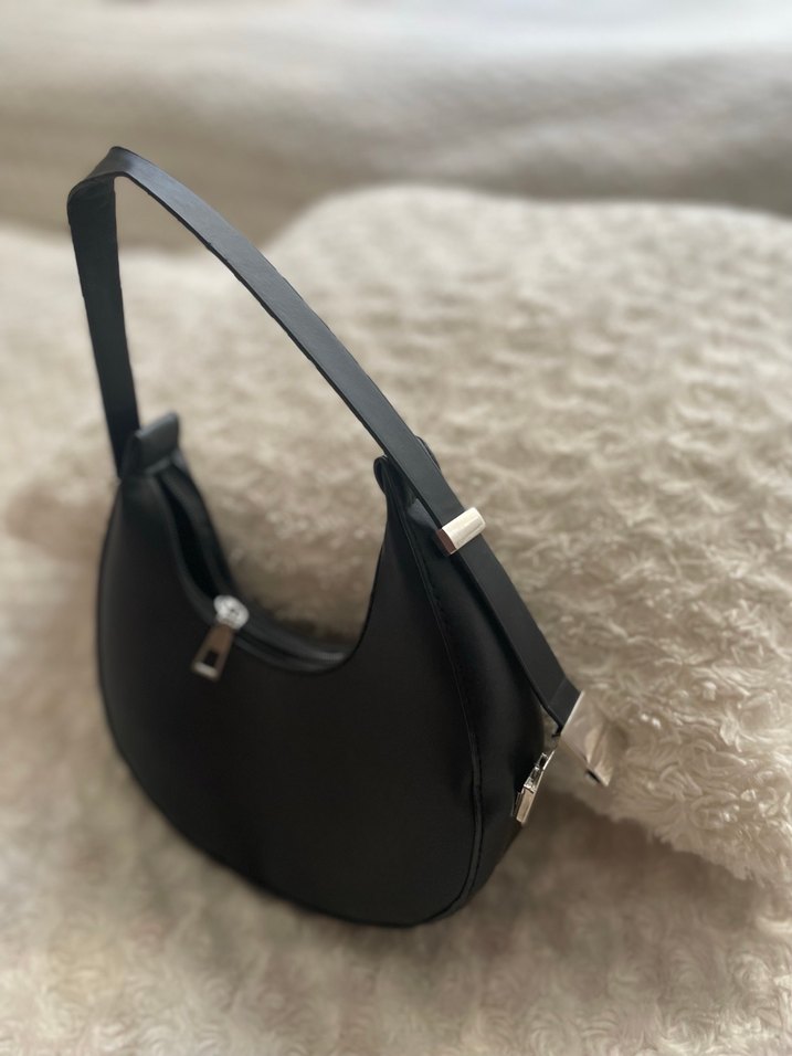 Siyah Deri Minimalist Kadın Çanta - Görsel 2