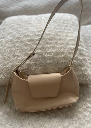 Bej Deri Minimalist Kadın Çantası - Görsel 2