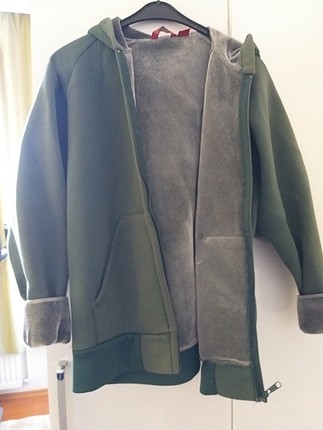 zara polar ceket yeşil renk