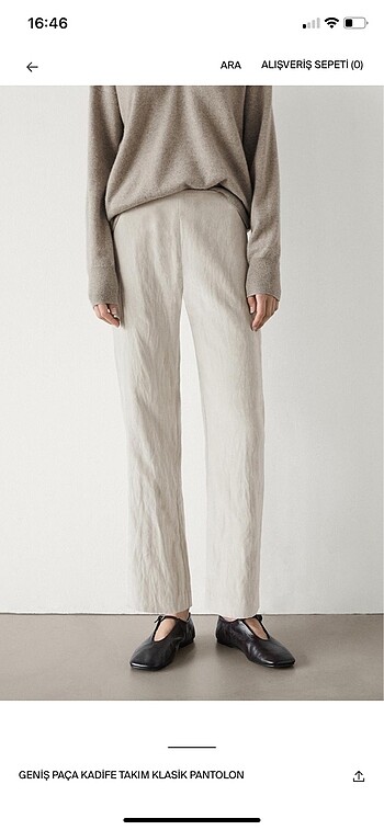 Massimo dutti etiketli kadife pantolon
