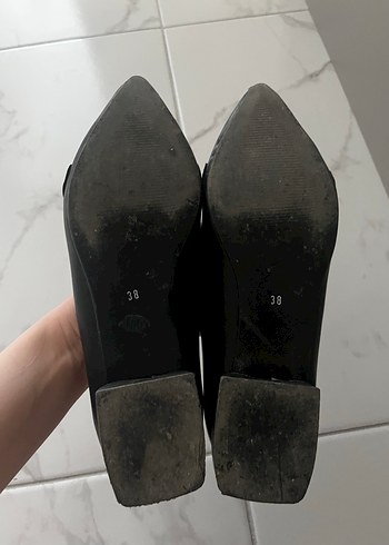 Marjin Altın Zincir Detaylı Kadın Topuklu Babet