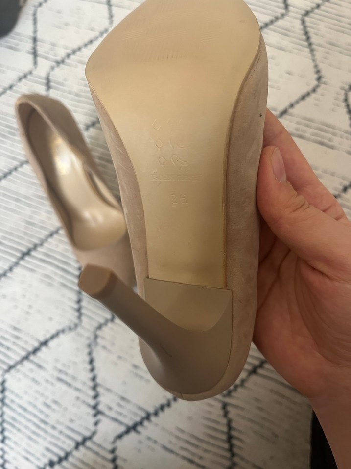 Bej Tokalı Stiletto Topuklu Kadın Ayakkabı - Görsel 4