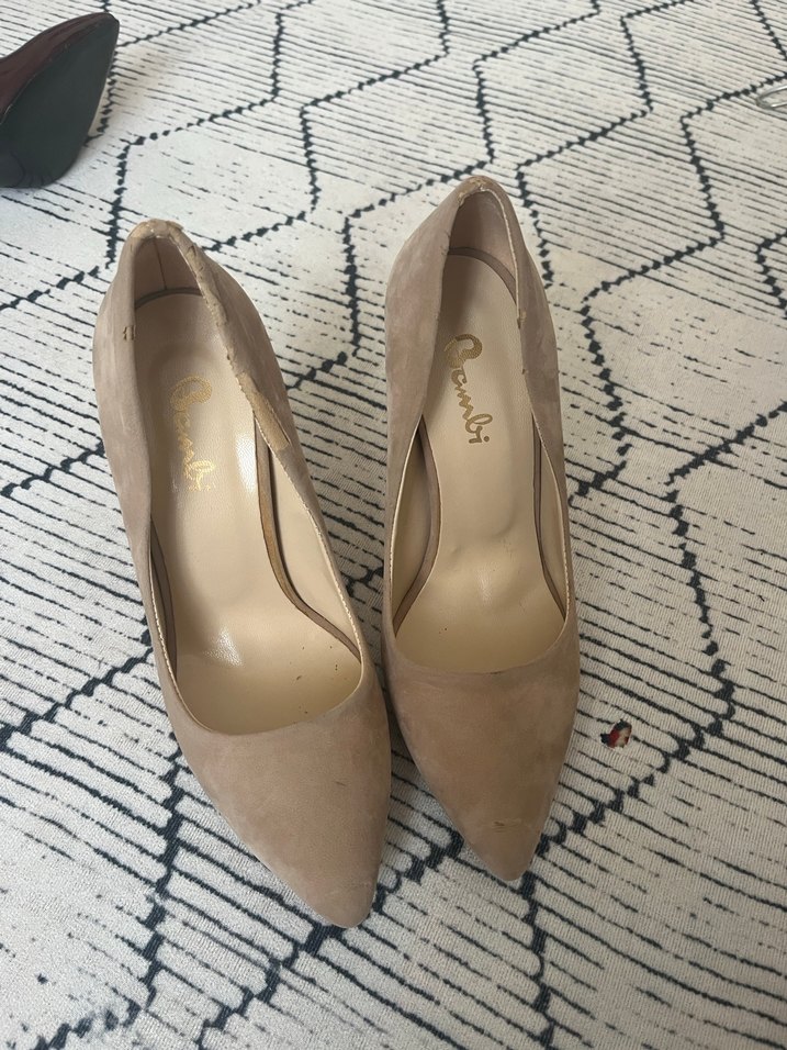 Bej Tokalı Stiletto Topuklu Kadın Ayakkabı - Görsel 2