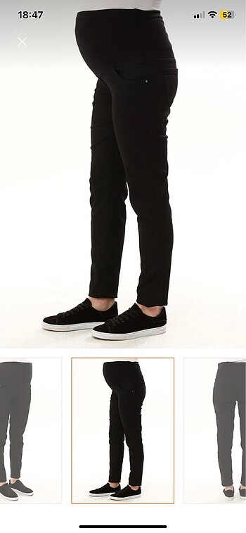 Siyah hamile pantolon bel ayarlı pantolon çok kullanışlı - Görsel 5