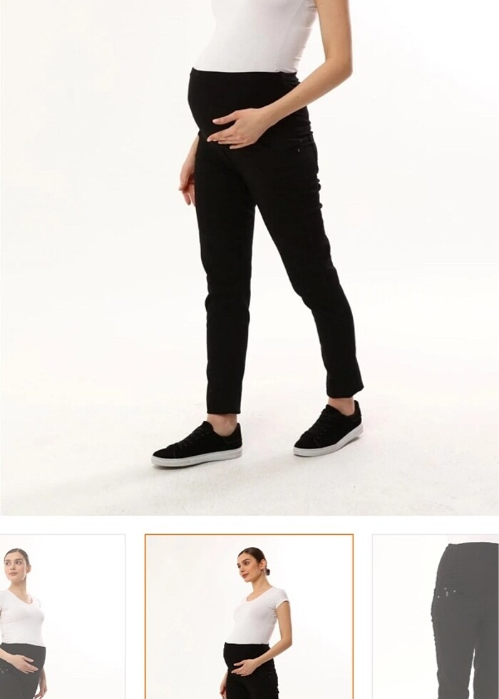 Siyah hamile pantolon bel ayarlı pantolon çok kullanışlı - Görsel 4