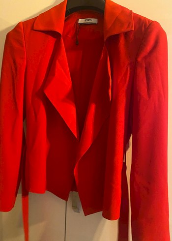 38 Beden Kadın Kırmızı Midi Blazer