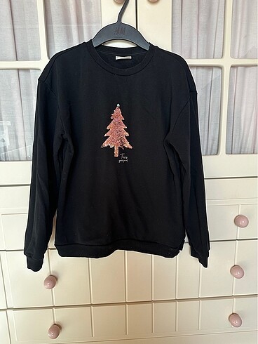 Kız çocuk siyah sweatshirt