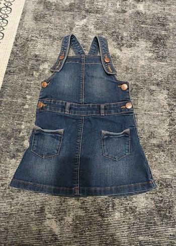 Kız Çocuk Mavi Denim Salopet