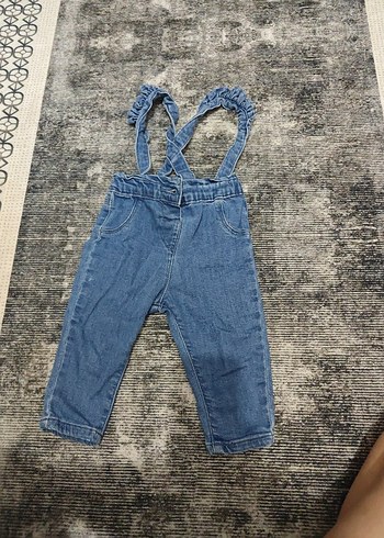 LC Waikiki Kızlar için Mavi Kotlu Askılı Salopet