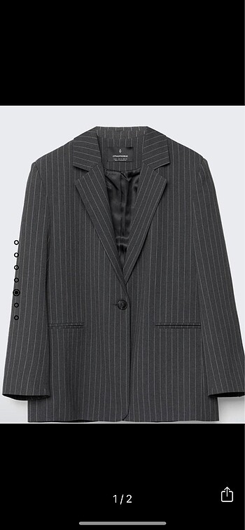 Çizgili blazer ceket