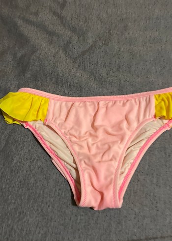 Pembe Sarı Fırfırlı Bikini Altı 9 yaş kız çocuklar için