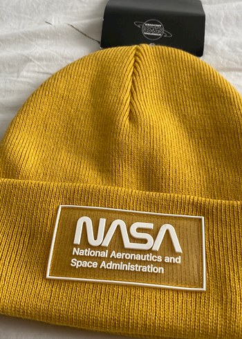  Beden Sarı NASA Nakışlı Kadın Bere Erkek kullanabilir