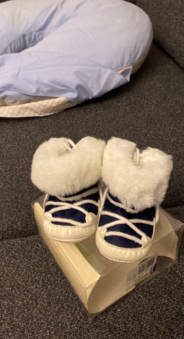 Chicco Mavi Kürklü Nakışlı Erkek Bebek Botu - Görsel 4