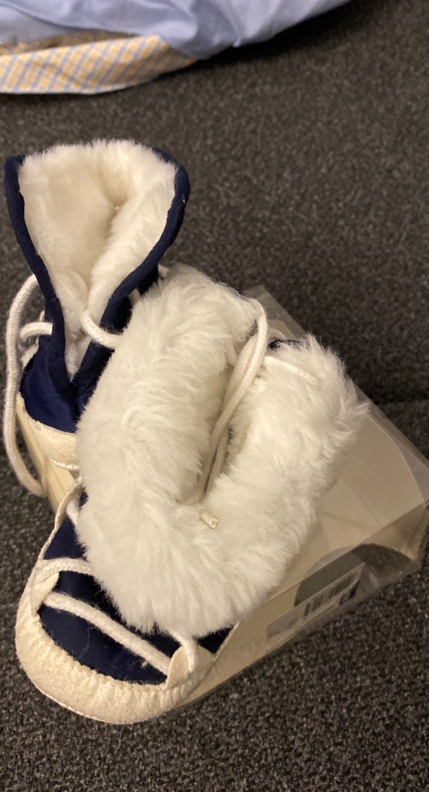 Chicco Mavi Kürklü Nakışlı Erkek Bebek Botu - Görsel 3